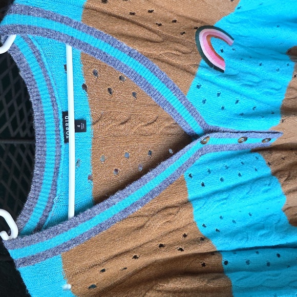 Brown and Blue Striped Cardigan - Picture 8 of 8